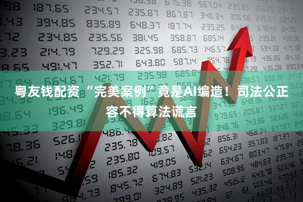 粤友钱配资 “完美案例”竟是AI编造！司法公正容不得算法谎言